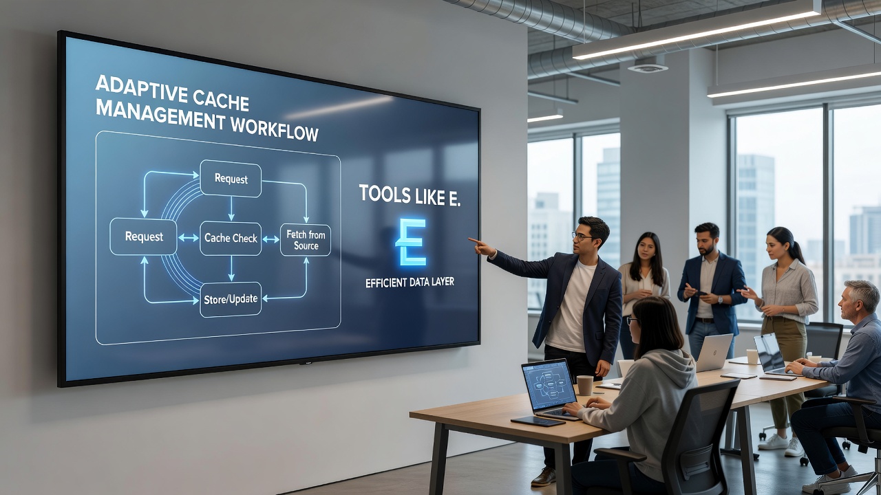 Elicache dashboard displaying consistency checks and latency metrics across distributed nodes